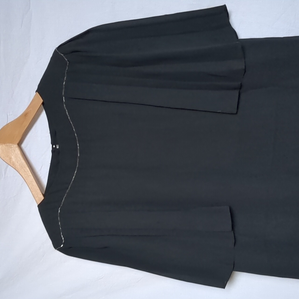 Tobi dress vintage Black cutout beaded sz Small - Picture 5 of 12